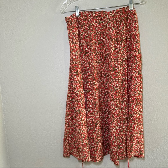 Faithfull the Brand Red Floral Skirt and Crop Top women’s 4 floral resort boho - Picture 14 of 16